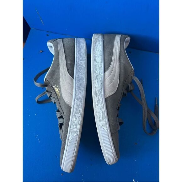 PUMA Unisex Suede Classic XXI Sneakers Steel Gray/White Men's Size 12 - Picture 7 of 8
